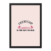 Friendship Wall Art, Happiness Art Print, Inspirational Quote, Home Decor, Friend Gift, Positive Affirmation, Wall Decor - Tawshia